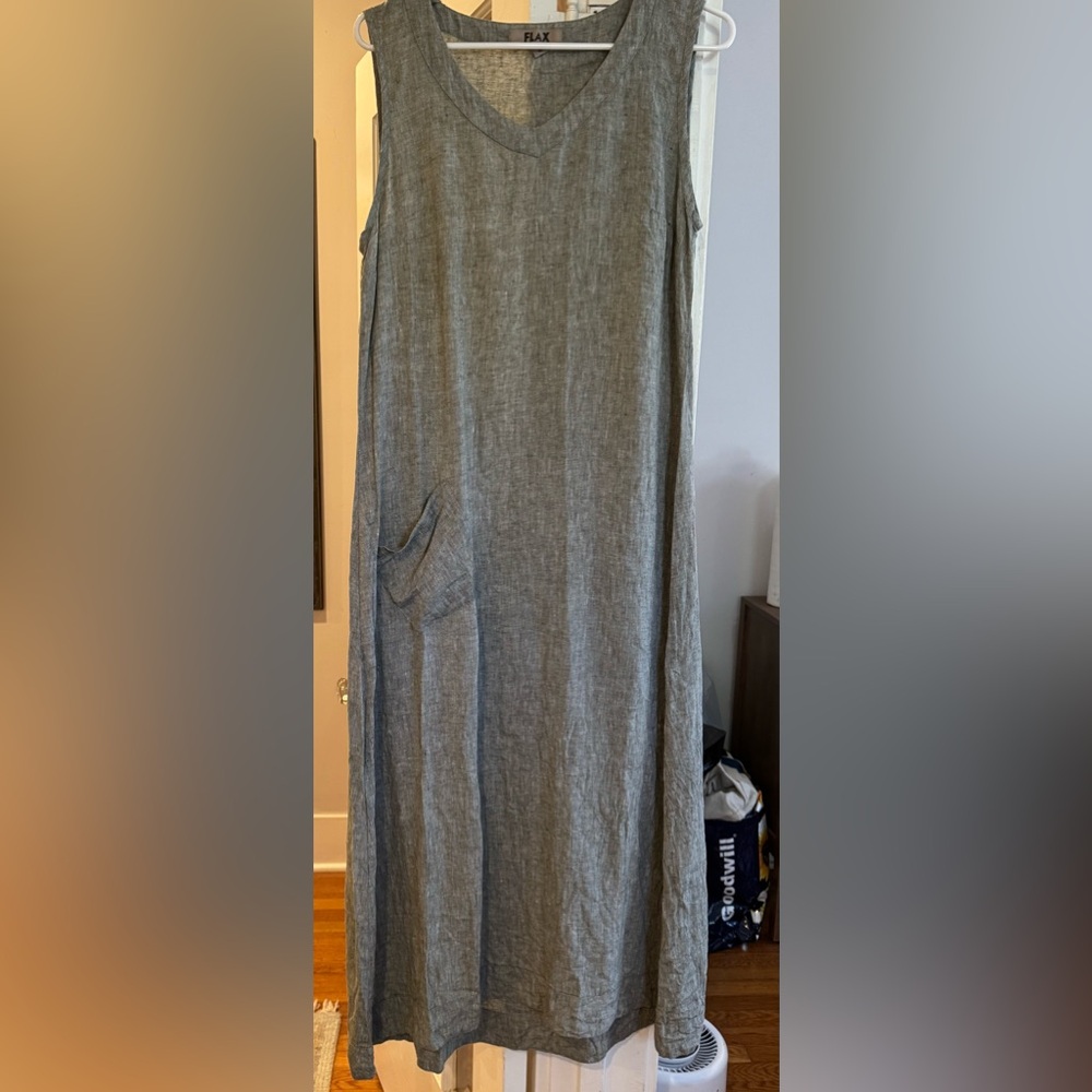 FLAX Linen Dress Size Small - Picture 2 of 4